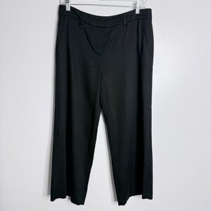Rene Lezard Latrice‎ Wool Blend Pant Black Size 8 (38) Workwear Minimalist